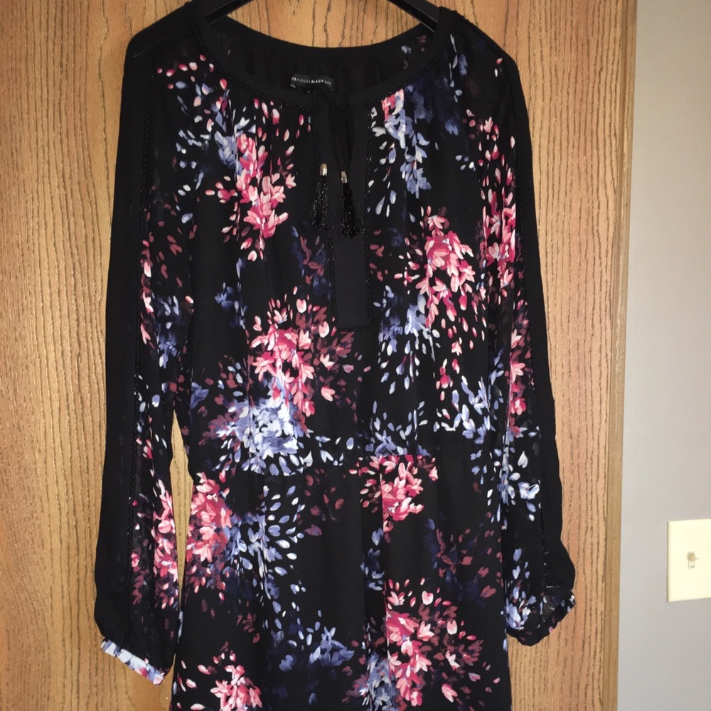 WHBM Floral lightweight blouson dress.